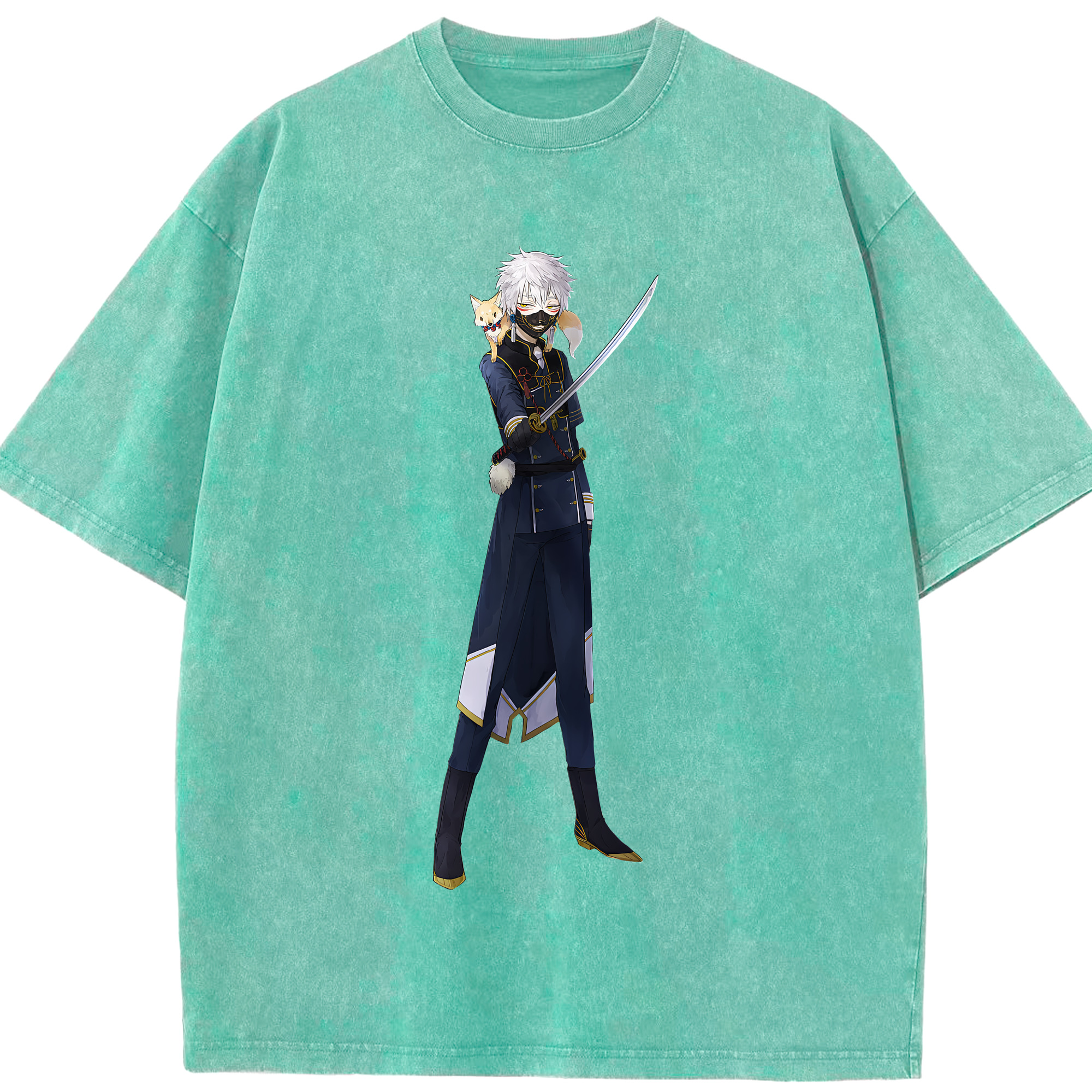 （画像用） 刀剣乱舞 Touken Ranbu 綿100% ヴィンテージ風 半袖Tシャツ（フロントプリント）